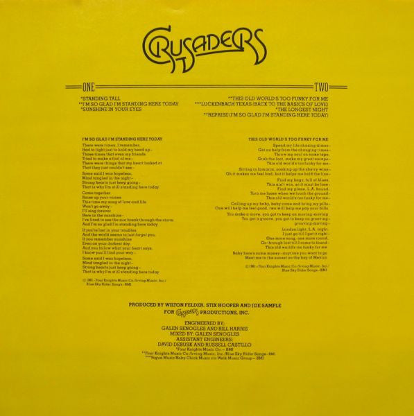 Crusaders* - Standing Tall - LP