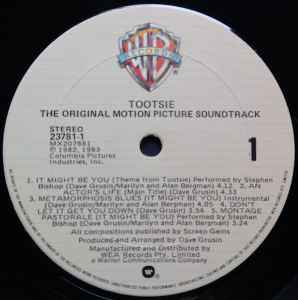 Dave Grusin - Tootsie - Original Motion Picture Soundtrack - LP