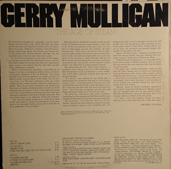 Gerry Mulligan - The Age Of Steam - LP
