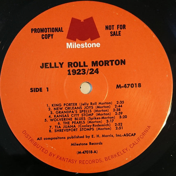 Jelly Roll Morton - Jelly Roll Morton 1923/24 - LP