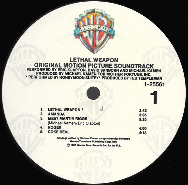 Eric Clapton, David Sanborn, Michael Kamen, Honeymoon Suite - Lethal Weapon Original Motion Picture Soundtrack - LP