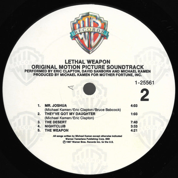 Eric Clapton, David Sanborn, Michael Kamen, Honeymoon Suite - Lethal Weapon Original Motion Picture Soundtrack - LP