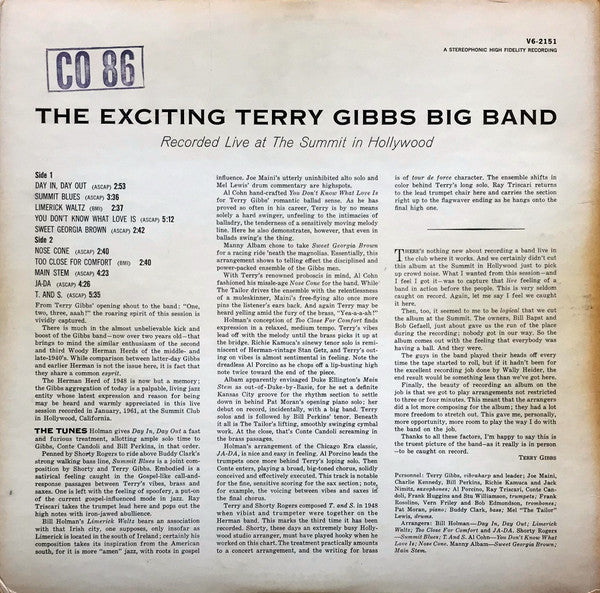 Terry Gibbs Big Band - The Exciting Terry Gibbs Big Band - LP