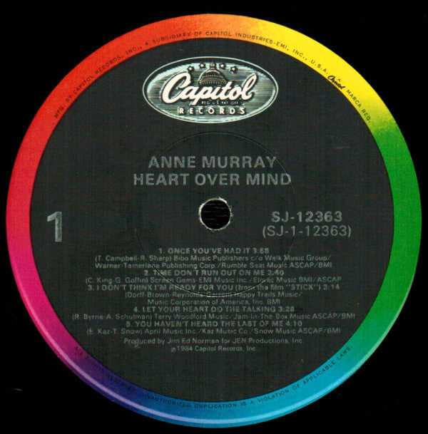 Anne Murray - Heart Over Mind - LP