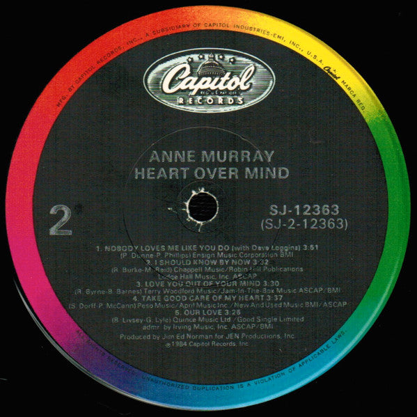 Anne Murray - Heart Over Mind - LP
