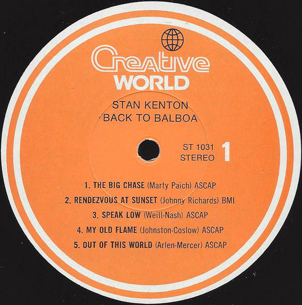 Stan Kenton - Back To Balboa - LP