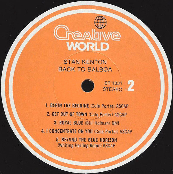 Stan Kenton - Back To Balboa - LP
