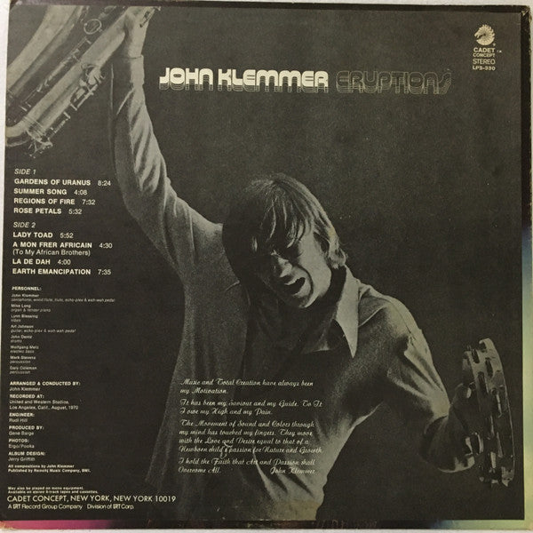 John Klemmer - Eruptions - LP