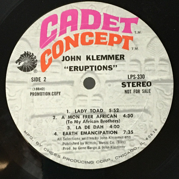 John Klemmer - Eruptions - LP