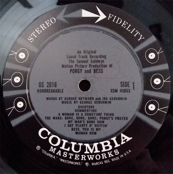 George Gershwin, Ira Gershwin, DuBose Heyward, Various - Porgy And Bess (An Original Sound Track Recording) - LP