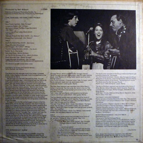 Earl Scruggs - Earl Scruggs Performing With His Family And Friends - LP