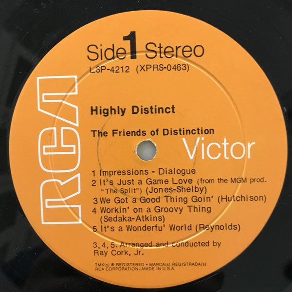 The Friends Of Distinction - Highly Distinct - LP