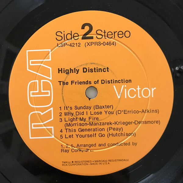 The Friends Of Distinction - Highly Distinct - LP