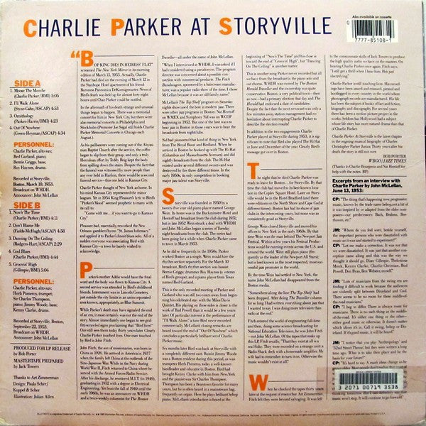 Charlie Parker - At Storyville - LP