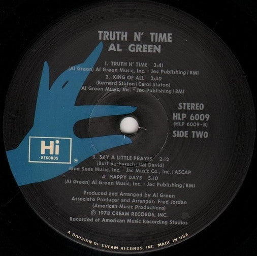 Al Green - Truth N' Time - LP
