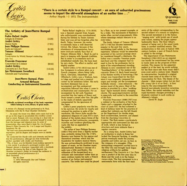 Jean-Pierre Rampal - The Artistry of Jean-Pierre Rampal - LP