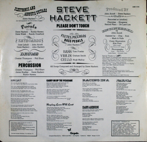 Steve Hackett - Please Don't Touch! - LP