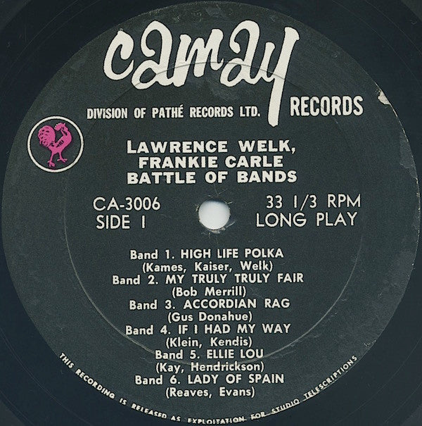 Lawrence Welk, Frankie Carle - Battle Of Bands - LP