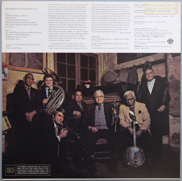 Preservation Hall Jazz Band - New Orleans, Vol. 1 - LP