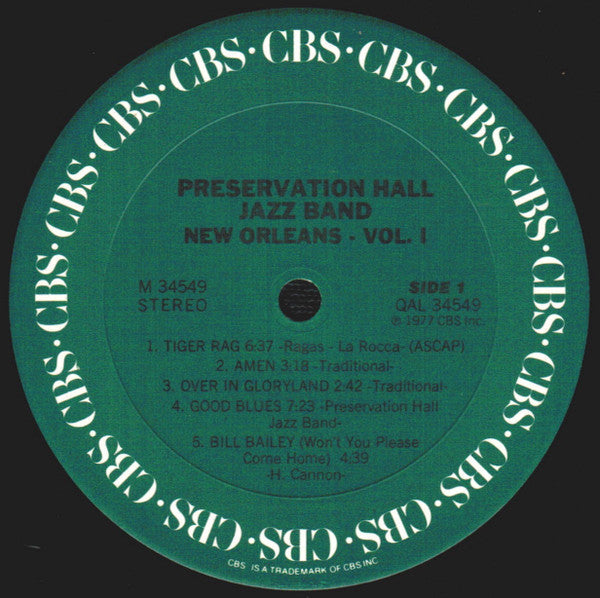 Preservation Hall Jazz Band - New Orleans, Vol. 1 - LP