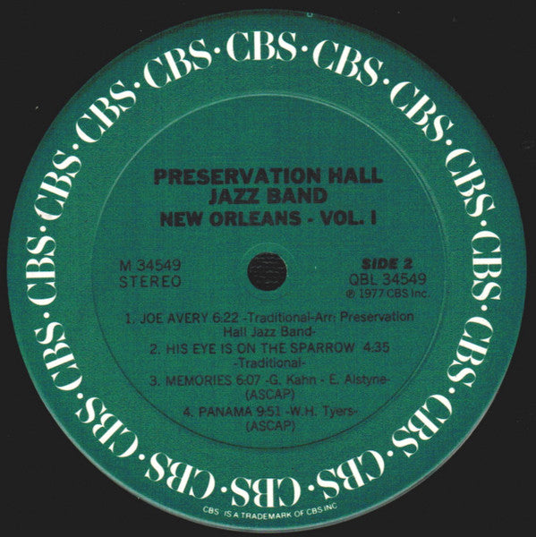 Preservation Hall Jazz Band - New Orleans, Vol. 1 - LP