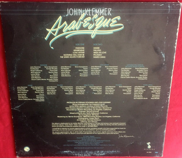 John Klemmer - Arabesque - LP
