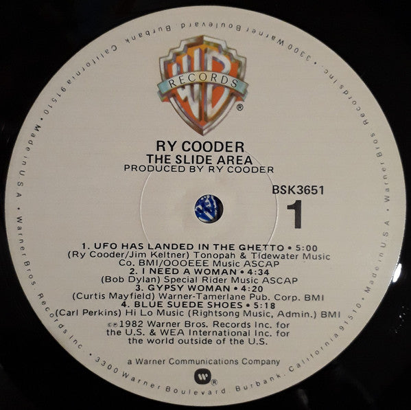 Ry Cooder - The Slide Area - LP