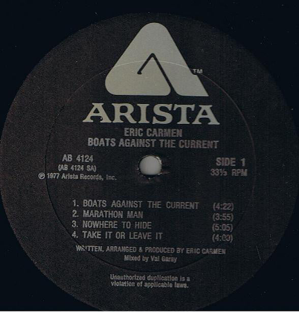 Eric Carmen - Boats Against The Current - LP