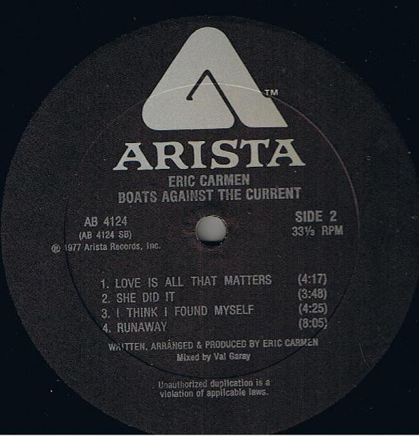 Eric Carmen - Boats Against The Current - LP