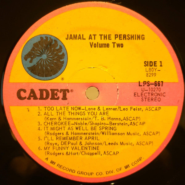Ahmad Jamal Trio - Jamal At The Pershing Vol. 2 - LP