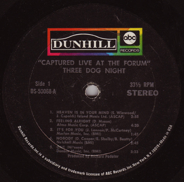 Three Dog Night - Captured Live At The Forum - LP