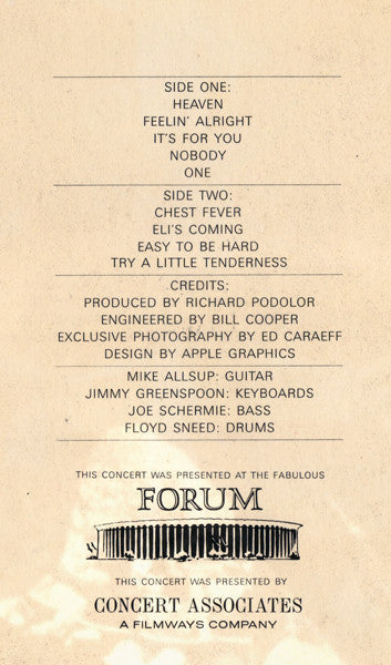 Three Dog Night - Captured Live At The Forum - LP