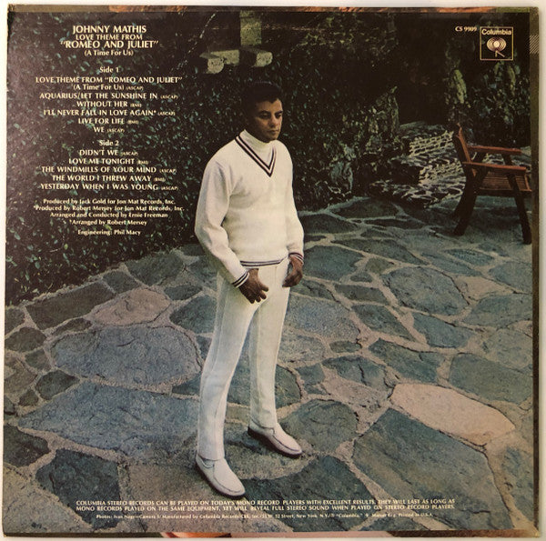 Johnny Mathis - Love Theme From "Romeo And Juliet" (A Time For Us) - LP