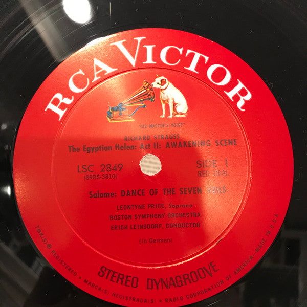 Price* - Strauss* - Boston Symphony Orchestra -Conductor: Leinsdorf* - Salome: Dance Of The Seven Veils / Interlude And Final Scene - The Egyptian Helen: Awakening Scene - LP