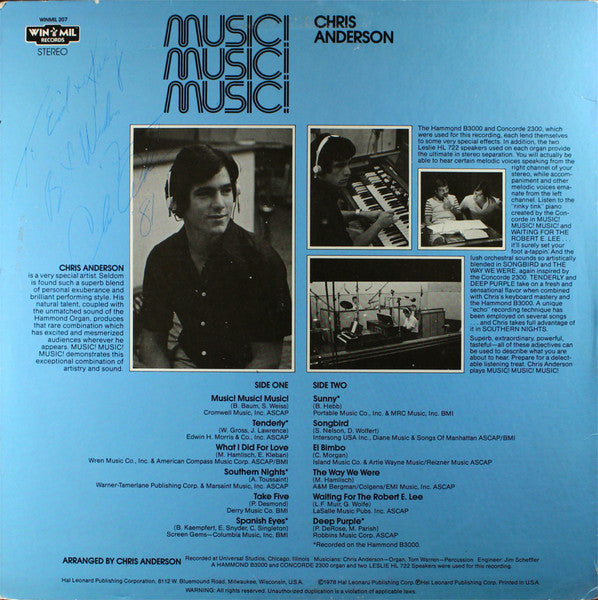 Chris Anderson  - Music! Music! Music! - LP