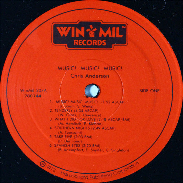 Chris Anderson  - Music! Music! Music! - LP
