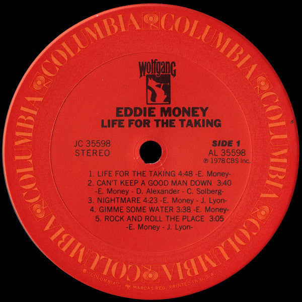 Eddie Money - Life For The Taking - LP