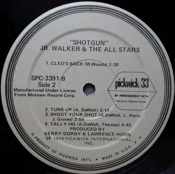 Jr. Walker And The All Stars* - Shotgun - LP