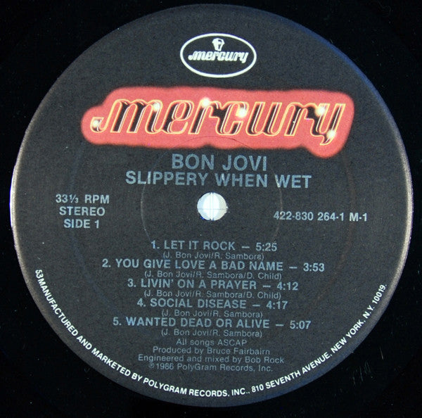Bon Jovi - Slippery When Wet - LP
