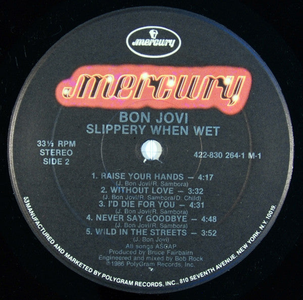 Bon Jovi - Slippery When Wet - LP