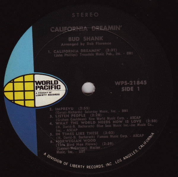 Bud Shank - California Dreamin' - LP