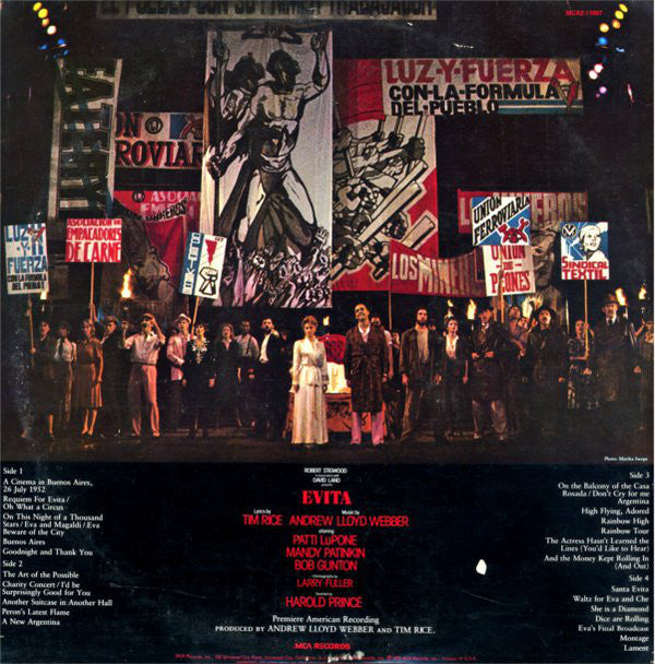 Andrew Lloyd Webber And Tim Rice - Evita: Premiere American Recording - LP