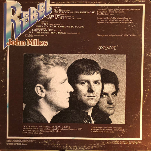 John Miles - Rebel - LP