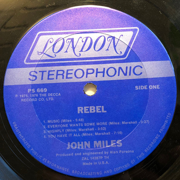 John Miles - Rebel - LP