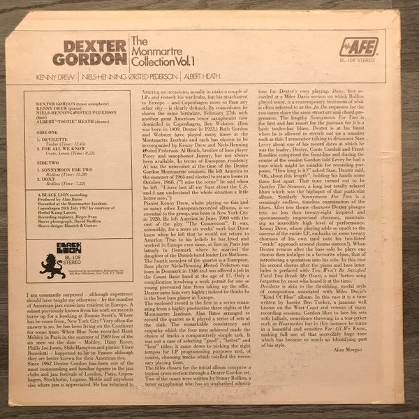 Dexter Gordon - The Montmartre Collection Vol. 1 - LP