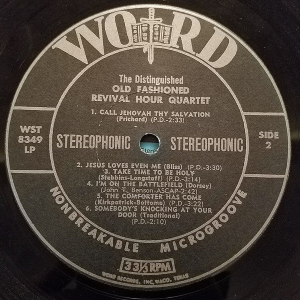 Old Fashioned Revival Hour Quartet - The Distinguished Old Fashioned Revival Hour Quartet - LP