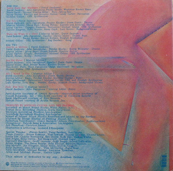David Sanborn - Voyeur - LP