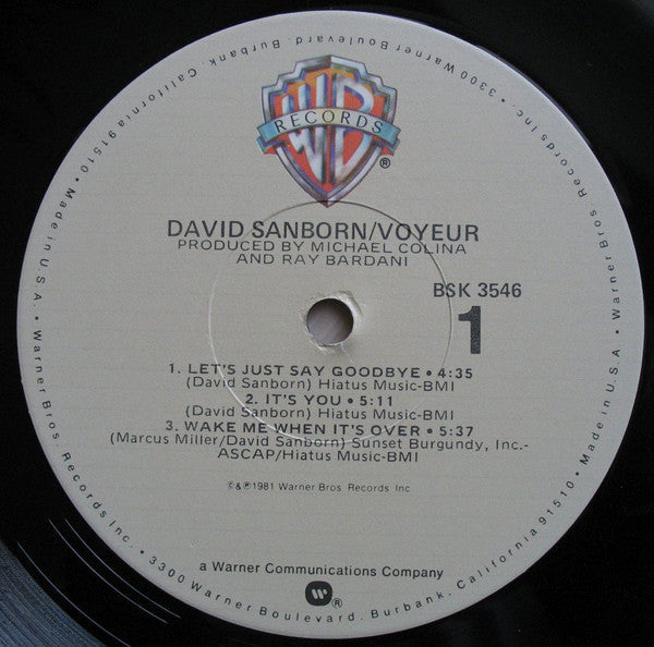 David Sanborn - Voyeur - LP