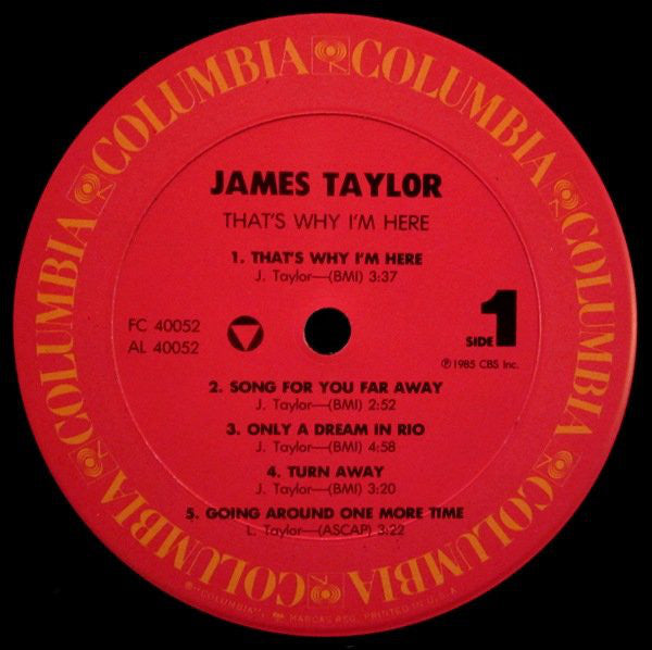 James Taylor (2) - That's Why I'm Here - LP