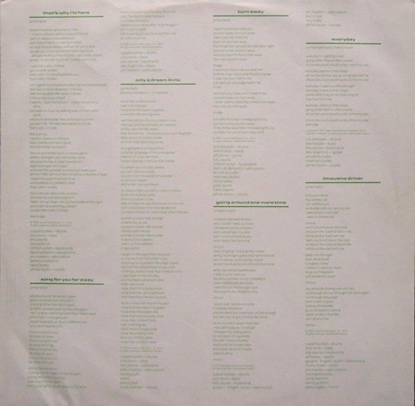 James Taylor (2) - That's Why I'm Here - LP